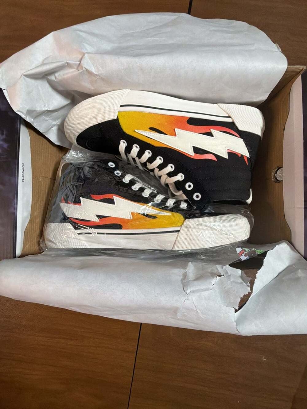Revenge x Storm Vol. 2 High Top Black Flame Sneakers